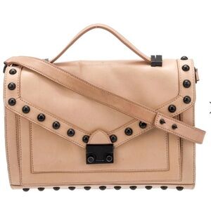LOEFFLER RANDALL Studded Tan Leather Handbag. NWT’S